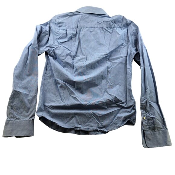 Abercrombie & Fitch Men Shirt Large Muscle Fit Button-Up Long Sleeve Blue Casual - Picture 2 of 16